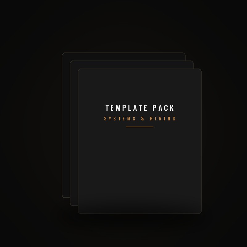 Template pack &mdash; systems & hiring
